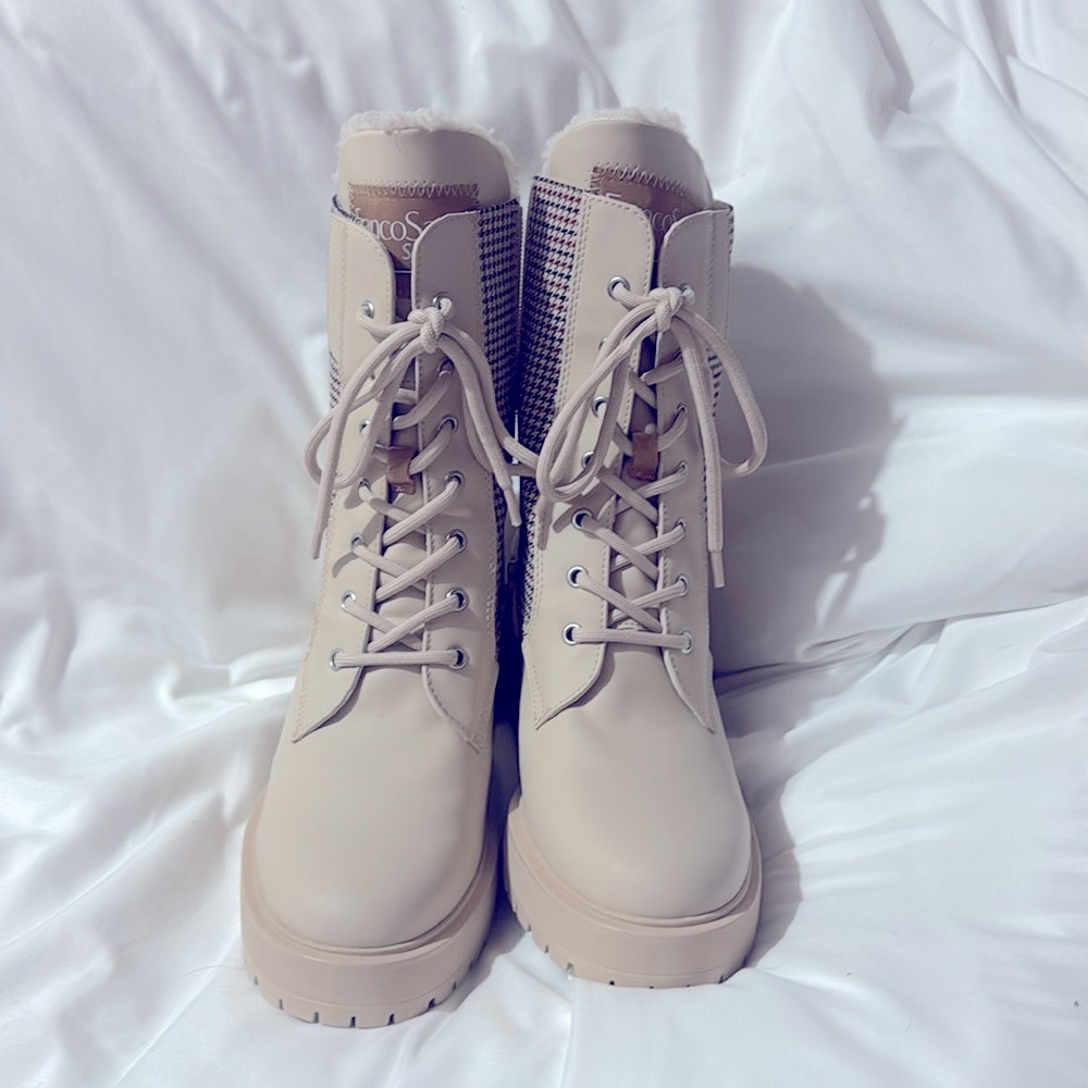 Stylish Beige and Brown Women's Boots, Franco Sarto water resistant snow boot - Picture 3 of 3